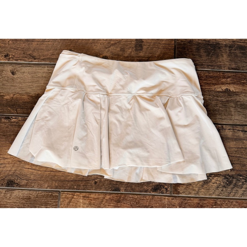 Lululemon Play Off The Pleats Skirt Off White Tennis Golf Skort Size 8 - Picture 4 of 10